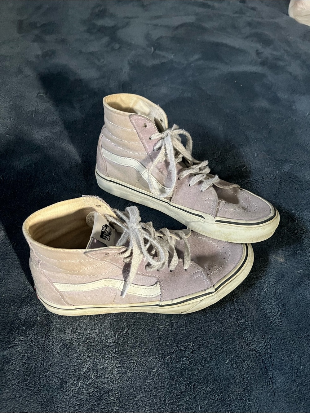Vans Women's High-Top Sneakers in Lavender and White